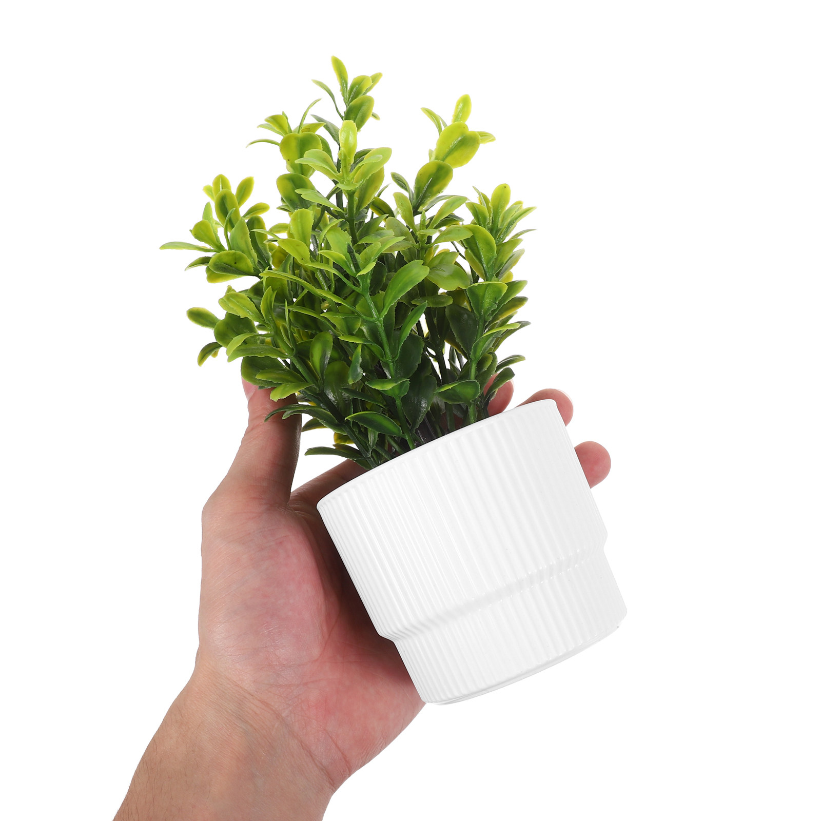 Plant Pot Small Desk - 3Pcs Small Simulation Potted Eucalyptus Plants