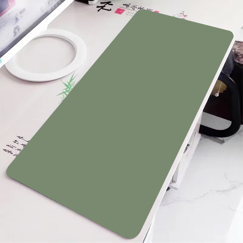 Desk Setup Maker - Solid green gaming mousepad large simple