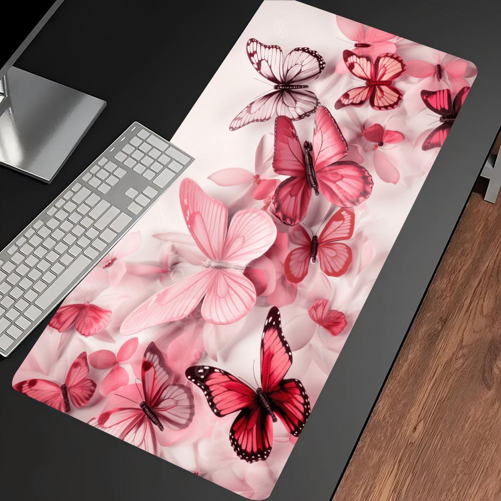 Watercolor Pink Butterfly Larg - огляд і ціна Desk Setup Pink