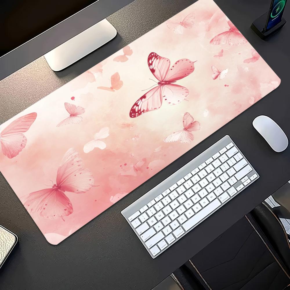 Watercolor Pink Butterfly Larg - огляд і ціна Desk Setup Pink