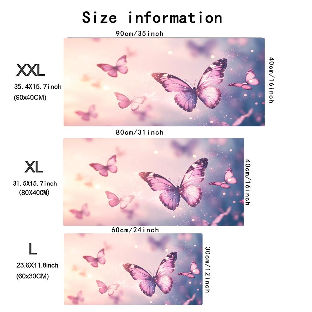 Watercolor Pink Butterfly Larg - огляд і ціна Desk Setup Pink