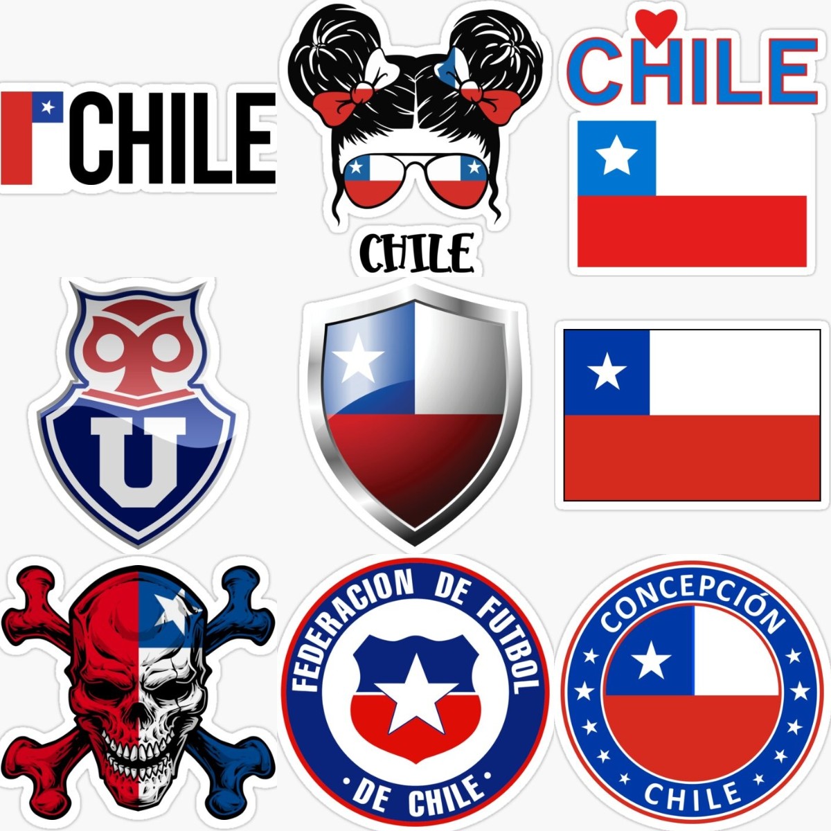 Chile Emblem Flag Skull Creati - огляд і ціна Desk Setup Maker