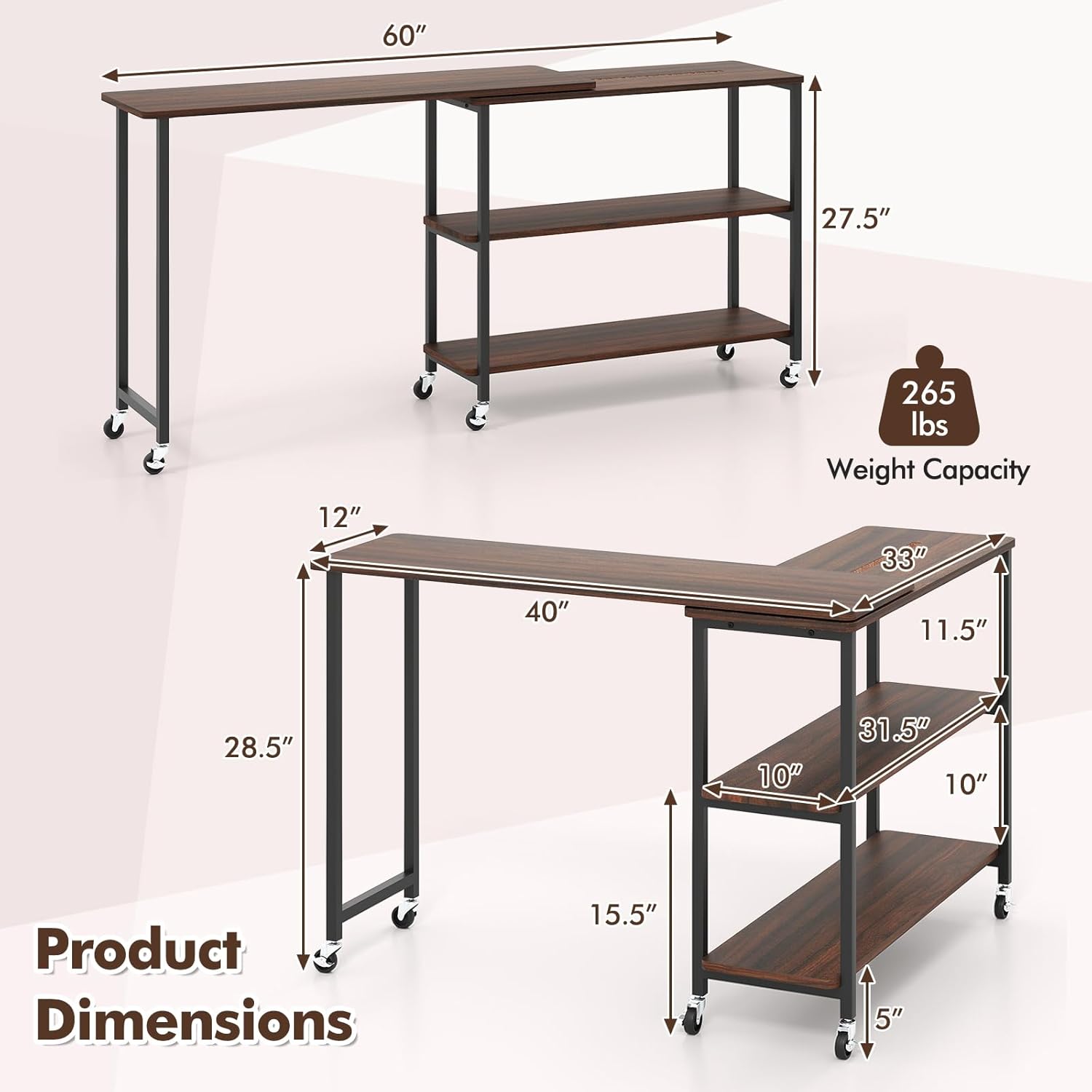 360° Rotating Side Table with  - огляд і ціна Desk Setup Maker