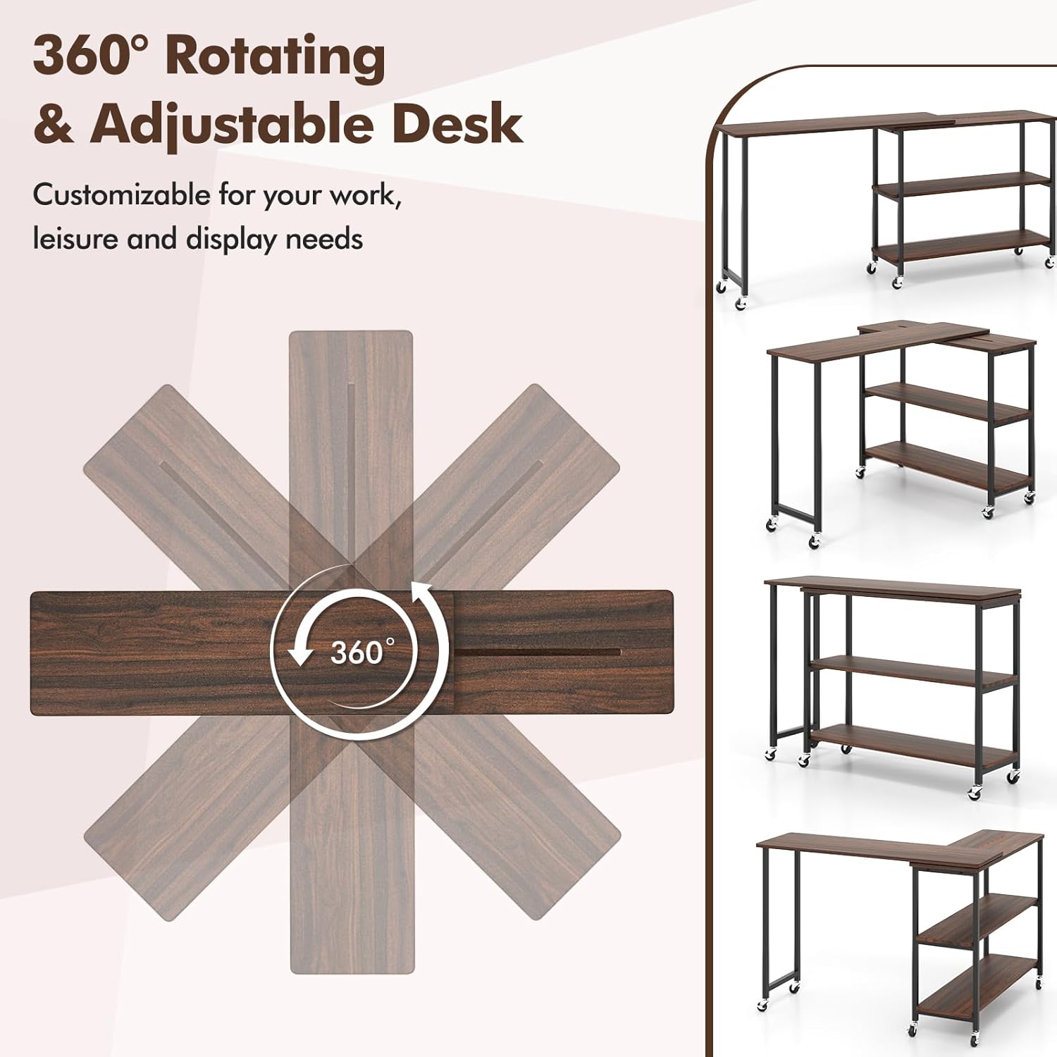 360° Rotating Side Table with  - огляд і ціна Desk Setup Maker