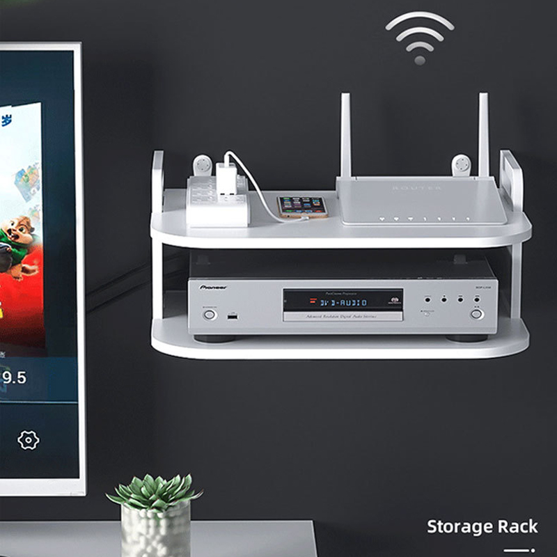Wall-Mounted Router Cable Orga - огляд і ціна Desk Setup With Tv
