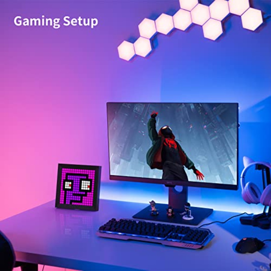 LED Light Pixel Display Panel  - огляд і ціна Desk Setup With Tv