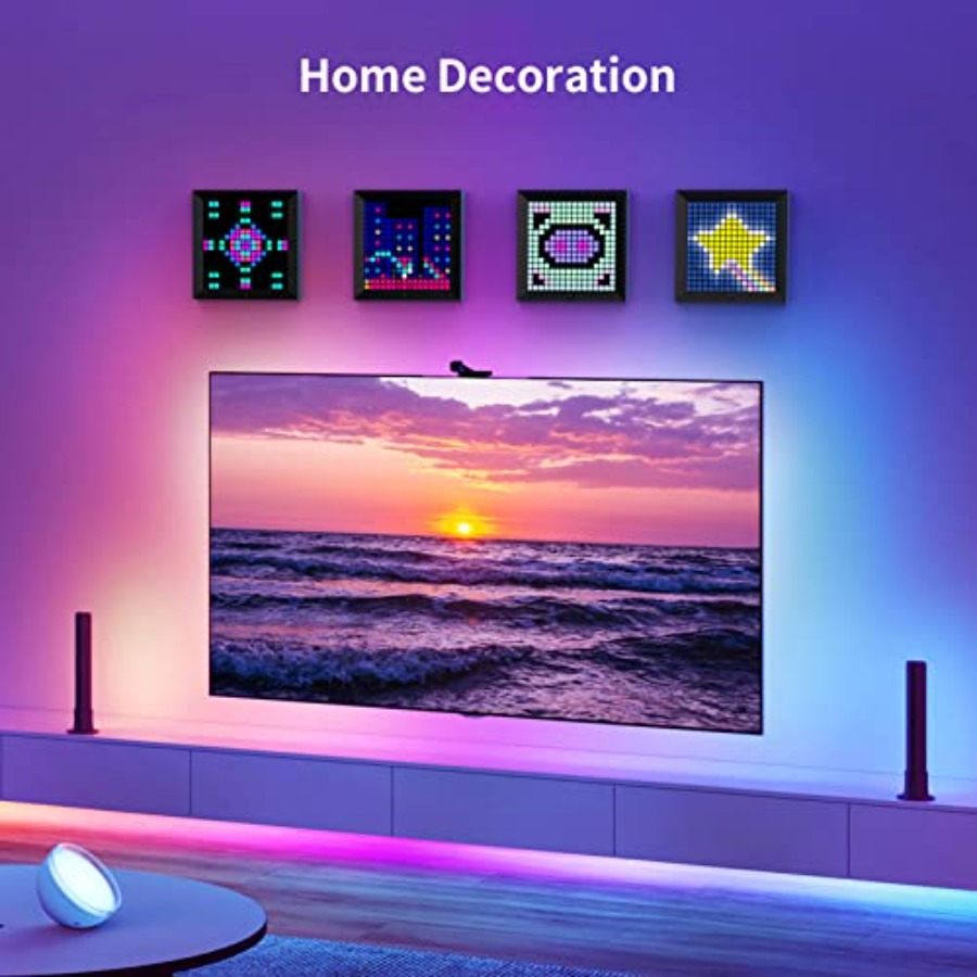 LED Light Pixel Display Panel  - огляд і ціна Desk Setup With Tv
