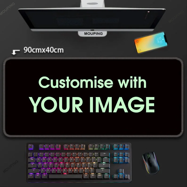 Playmat Custom Mouse Pad Compa - огляд і ціна Desk Setup Pink