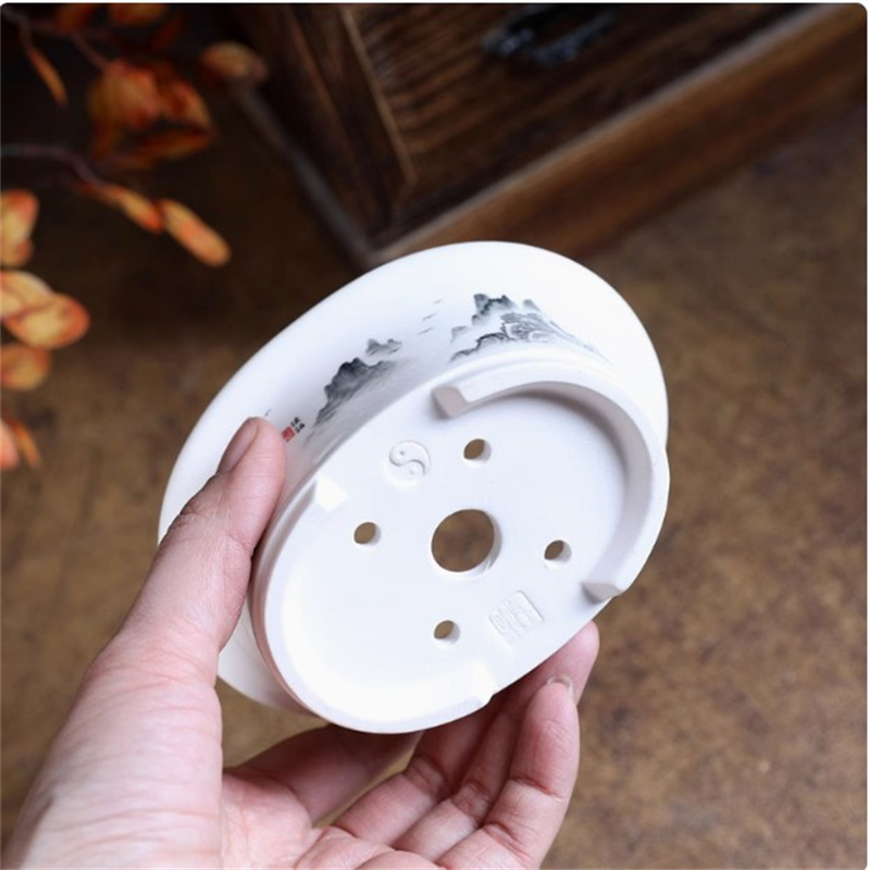 Porcelain White Oval Bonsai Po - огляд і ціна Plant Pot Small Desk