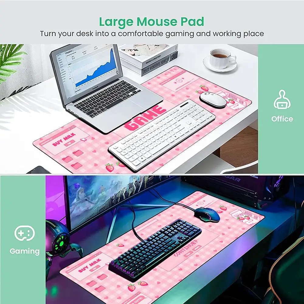VIKAMA Pink Plaid GAME OVER Pi - огляд і ціна Desk Setup Pink