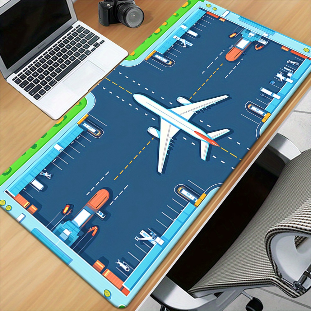 Airplane Runway Mouse Pad Larg - огляд і ціна Desk Setup For Office