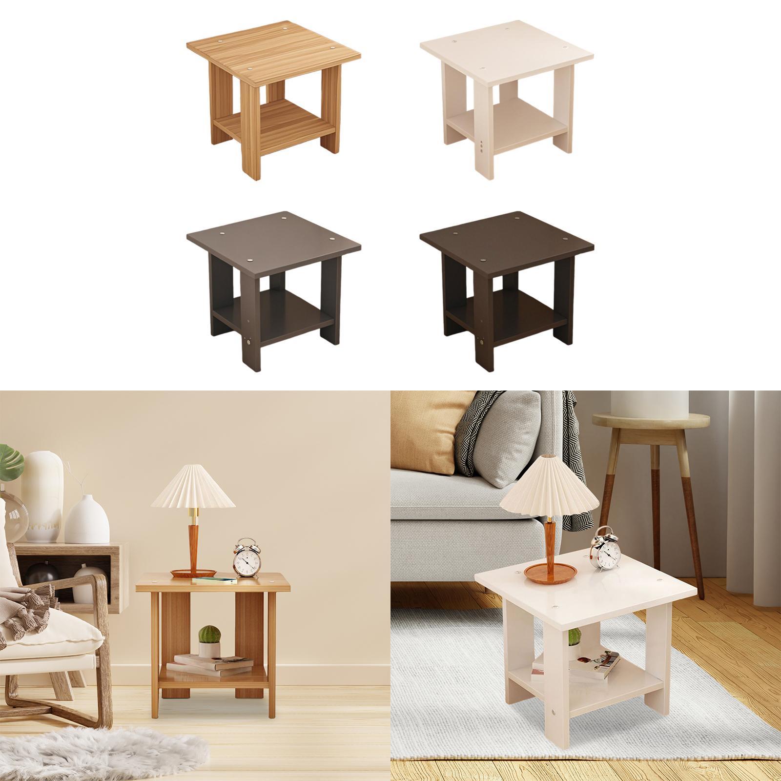 Wooden Double Layers Side Tabl - огляд і ціна Desk Setup Maker