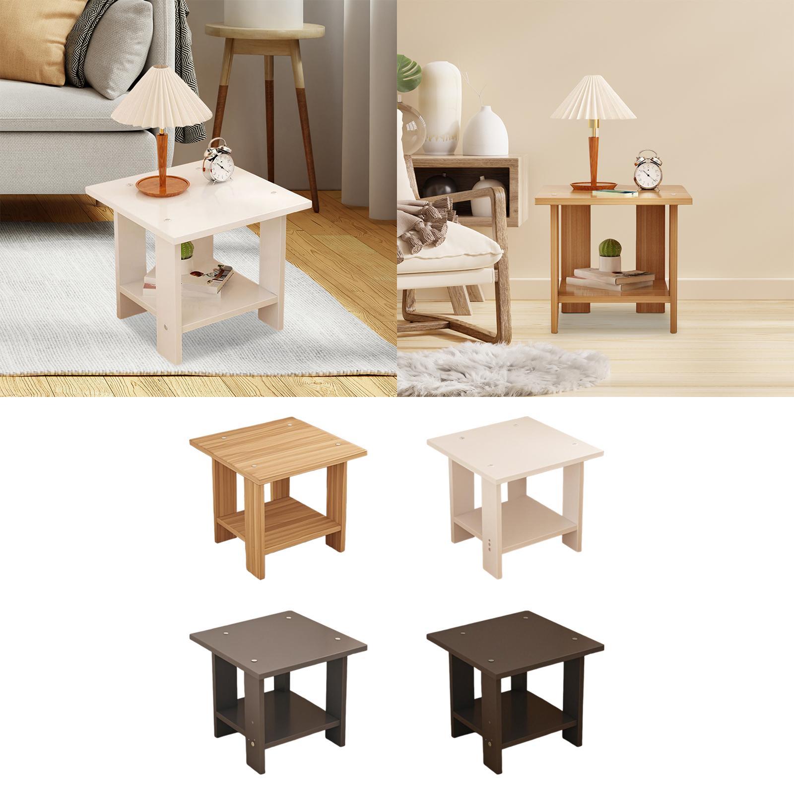 Wooden Double Layers Side Tabl - огляд і ціна Desk Setup Maker
