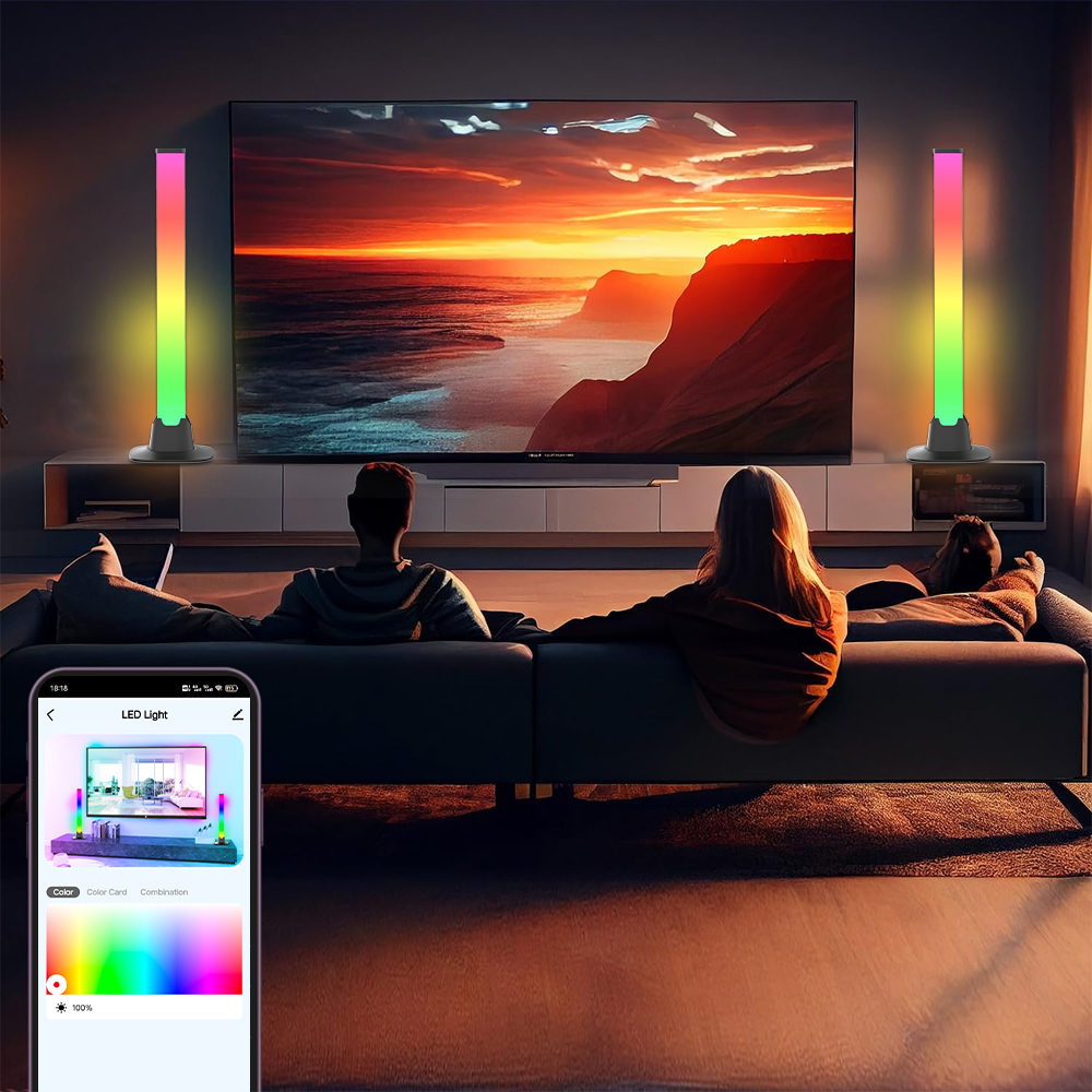 RGB LED Lights Bar Bluetooth S - огляд і ціна Desk Setup With Tv