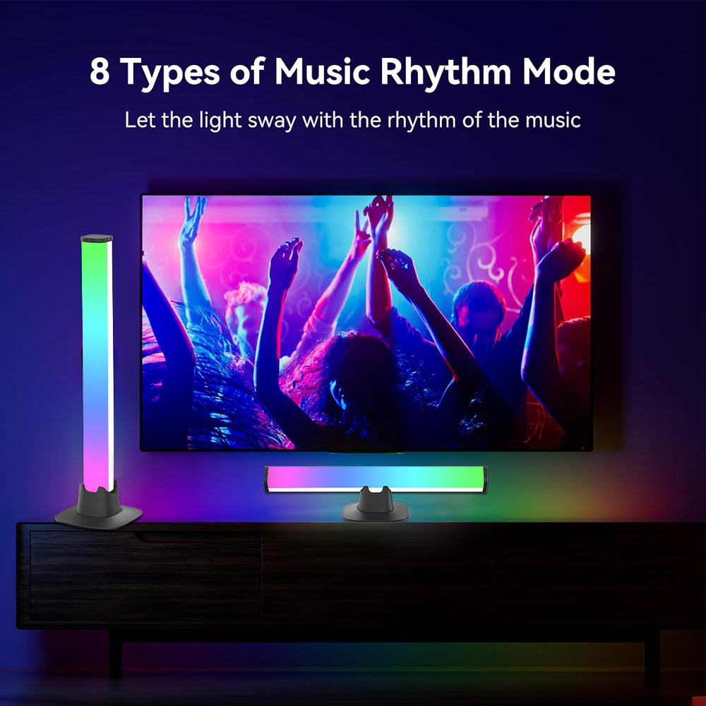 RGB LED Lights Bar Bluetooth S - огляд і ціна Desk Setup With Tv