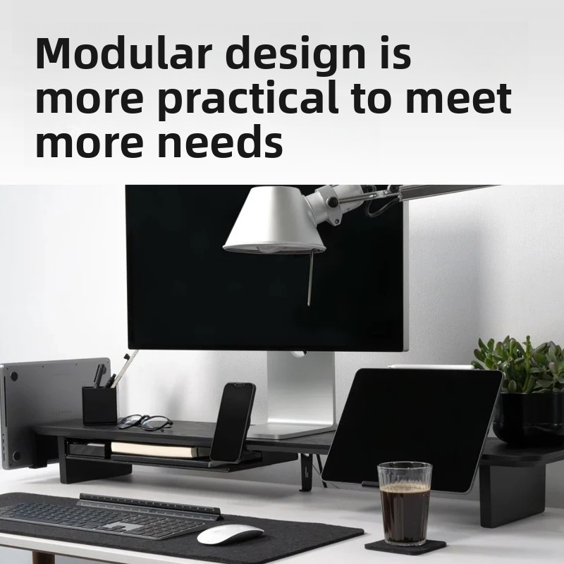 Solid Wood Monitor Riser Stand - огляд і ціна Desk Setup For Office