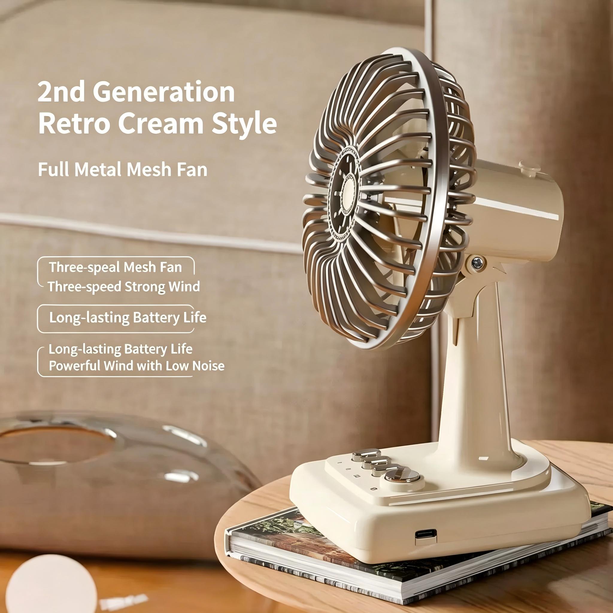 Retro Alloy Desktop Fan 3 Spee - огляд і ціна Fan Desk Small Usb