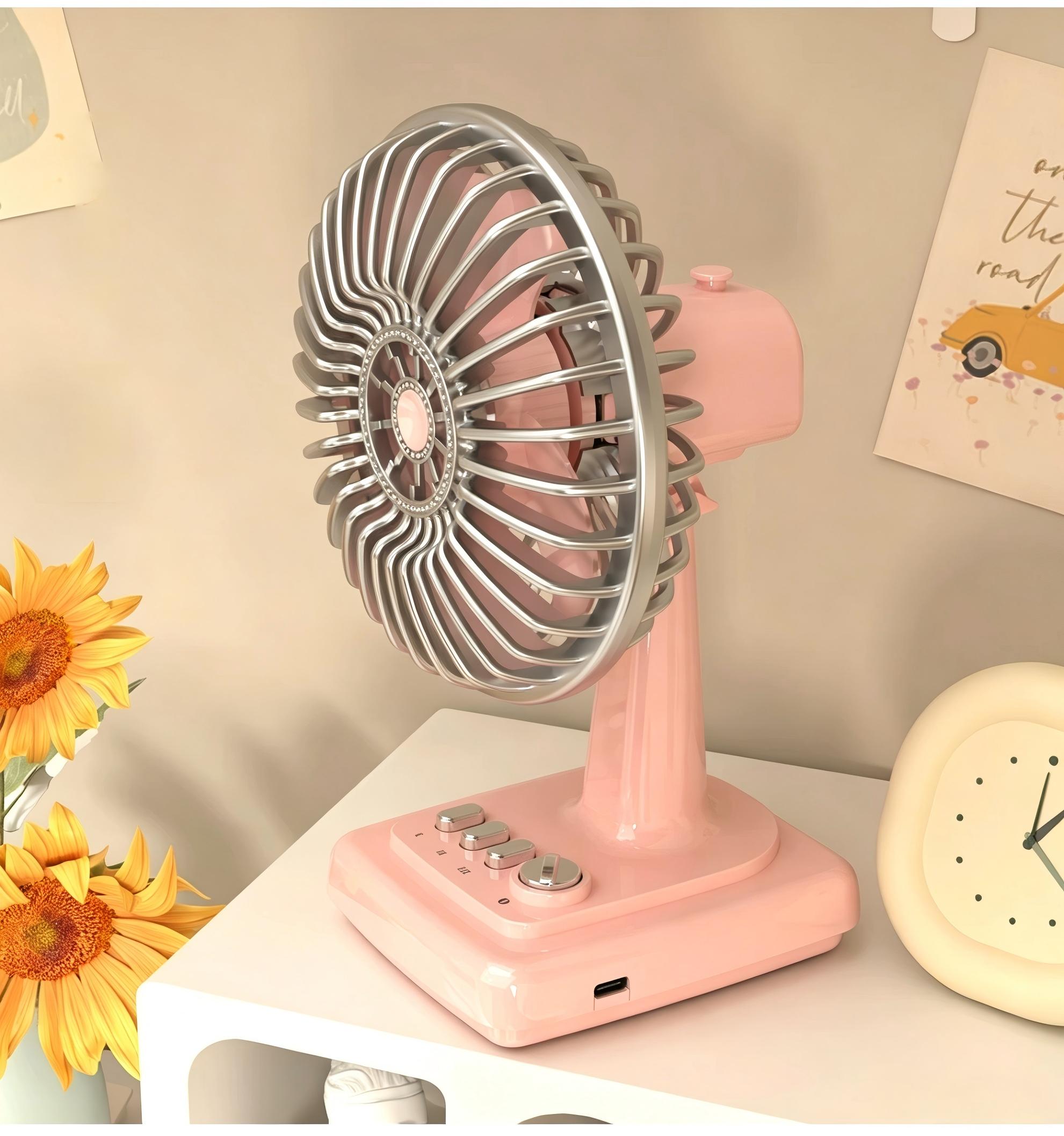 Retro Alloy Desktop Fan 3 Spee - огляд і ціна Fan Desk Small Usb