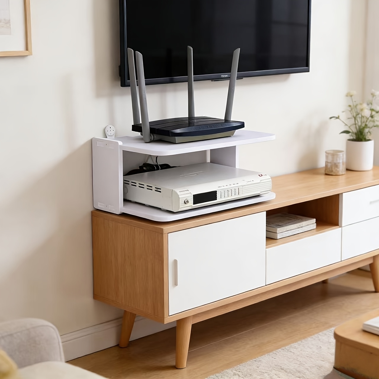 Wall-Mounted Router & Cable Or - огляд і ціна Desk Setup With Tv