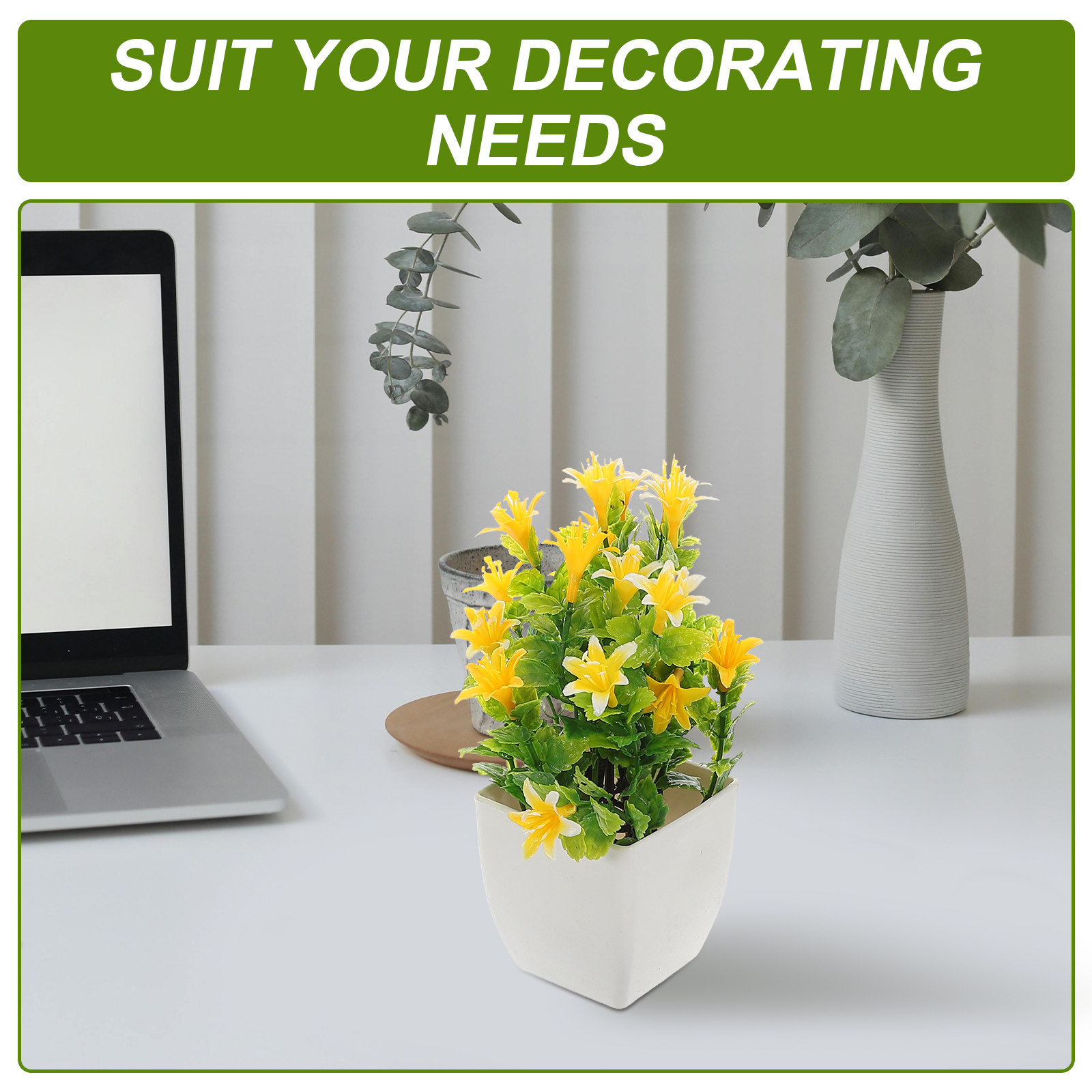 6Pcs Lifelike Fake Potted Plan - огляд і ціна Plant Pot Small Desk