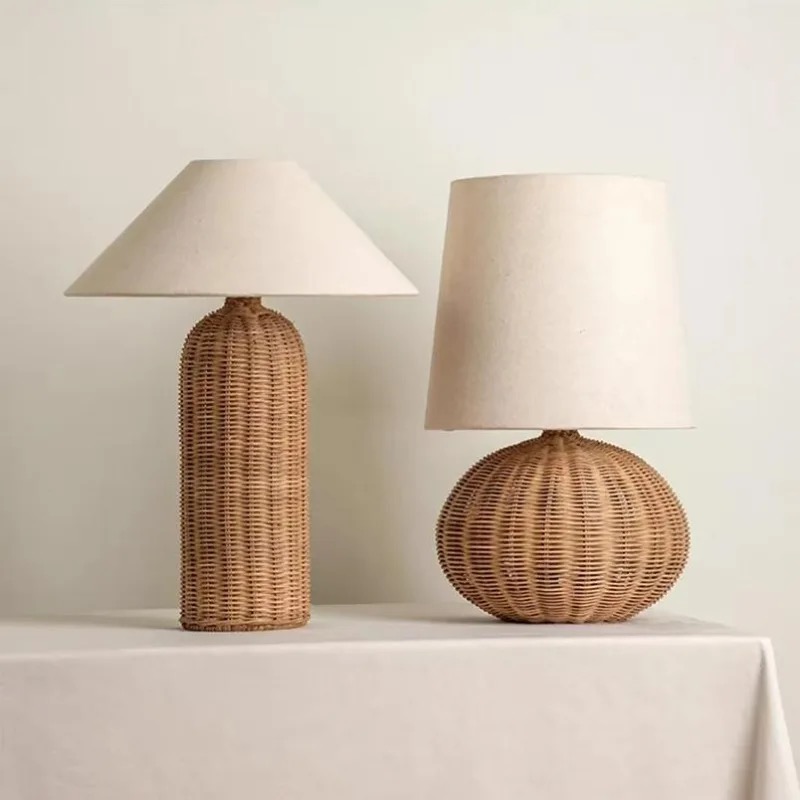 Wabi-sabi Vintage Rattan Table - огляд і ціна Desk Setup Japan