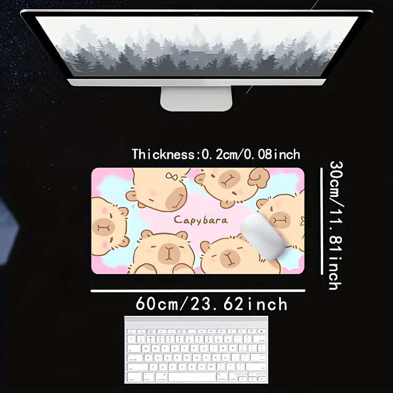Stylish Cute Cartoon Capybara  - огляд і ціна Desk Setup For Office