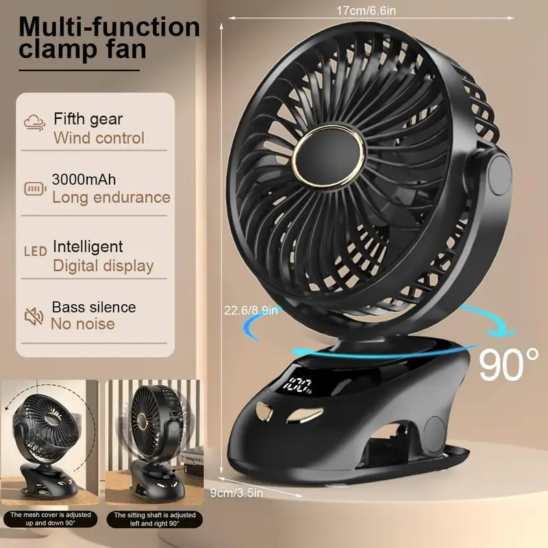 Small Desk Clip On Fan, Portab - огляд і ціна Fan Desk Small Usb