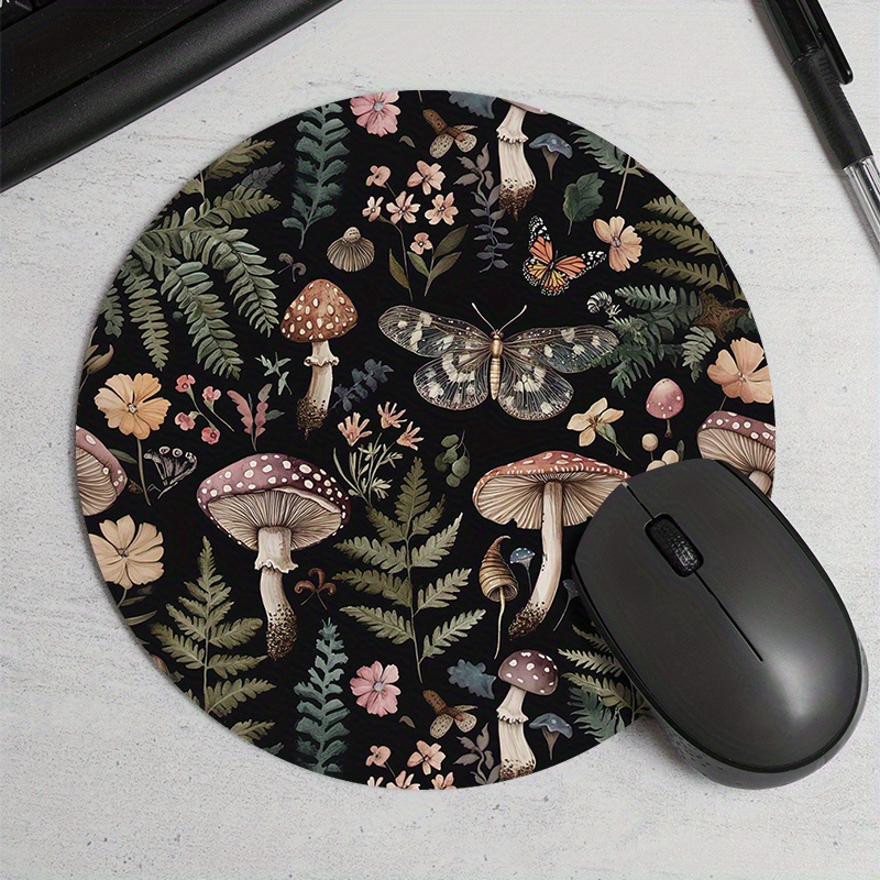 Round Forest Plant Mouse Pad R - огляд і ціна Desk Setup For Office
