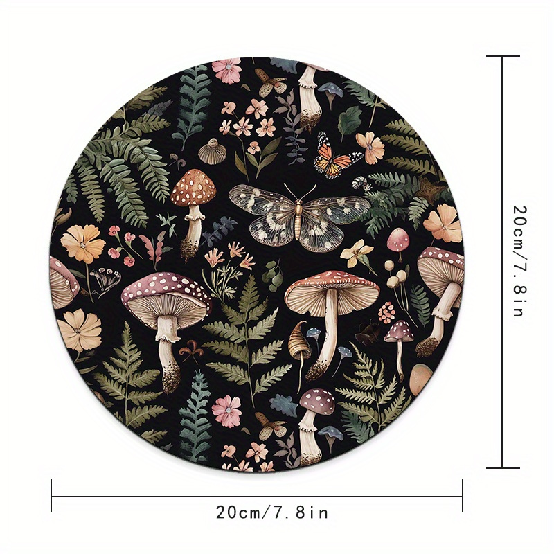 Round Forest Plant Mouse Pad R - огляд і ціна Desk Setup For Office
