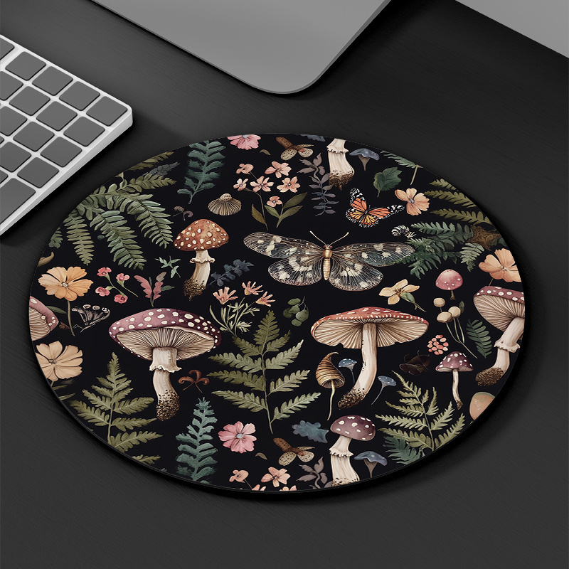 Round Forest Plant Mouse Pad R - огляд і ціна Desk Setup For Office